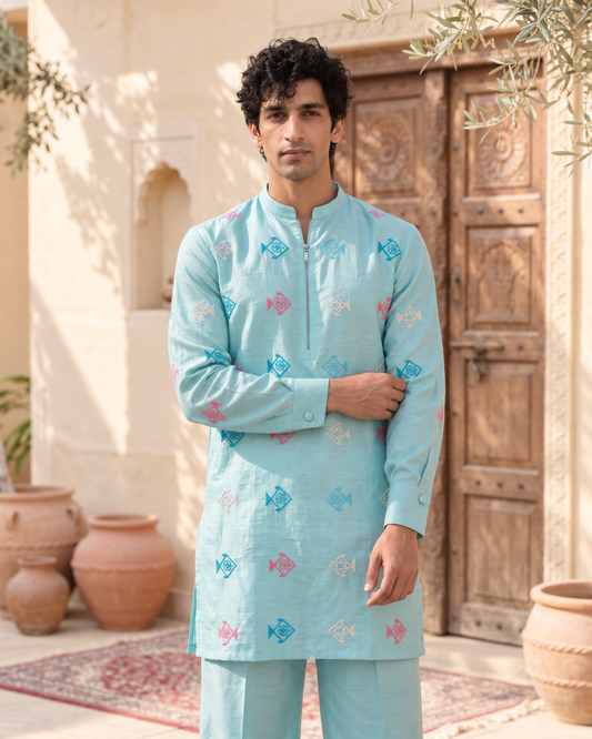 Neer - Silk Embroidery Kurta Set