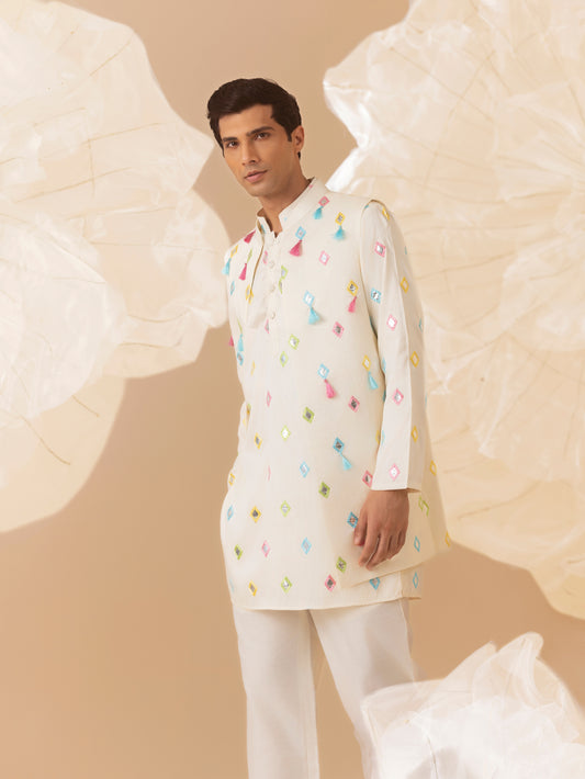 Rangrez - Silk Embroidery Kurta Set