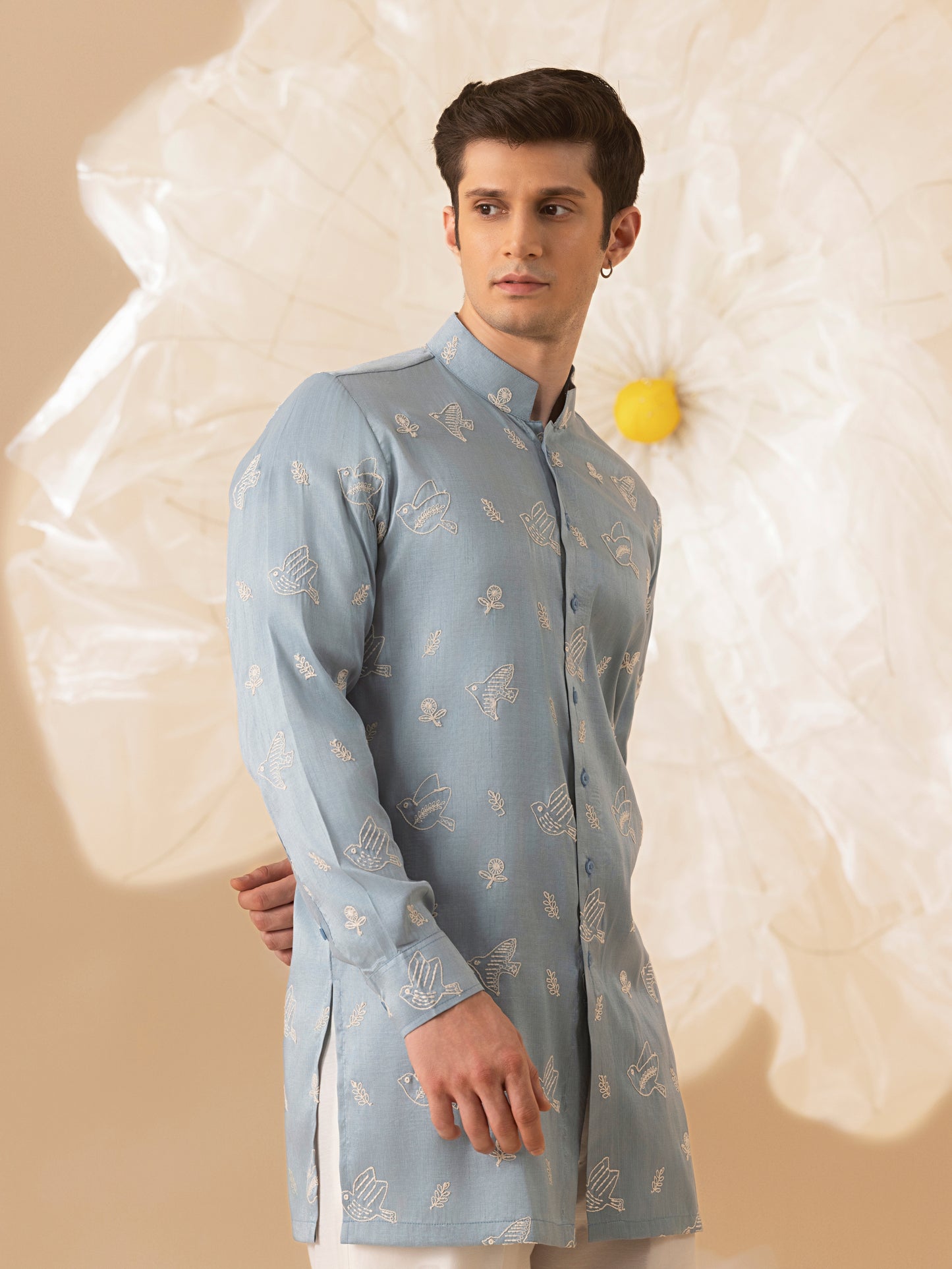 Parinda - Silk Embroidery Kurta Set