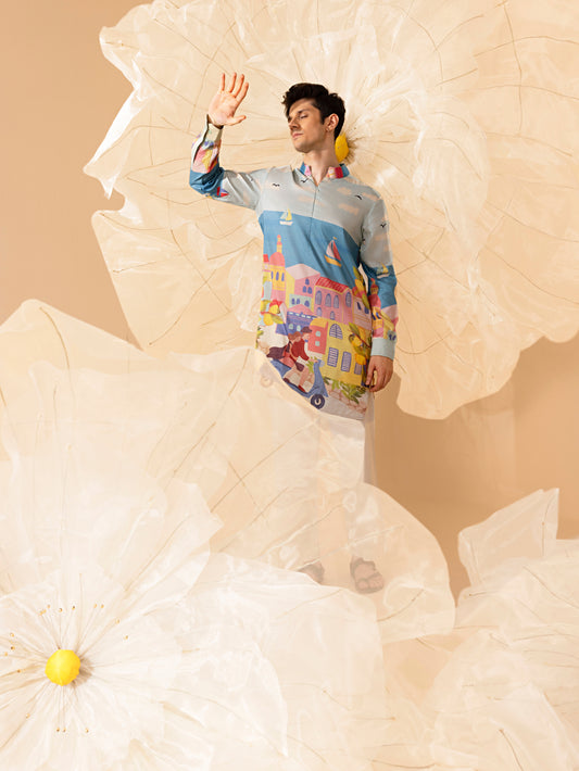 Coastal Ride - Silk Kurta