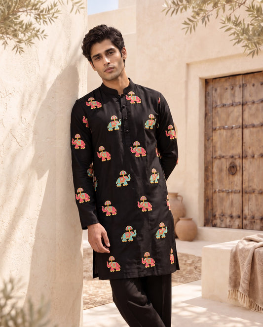 Banjara - Silk Embroidery Kurta Set