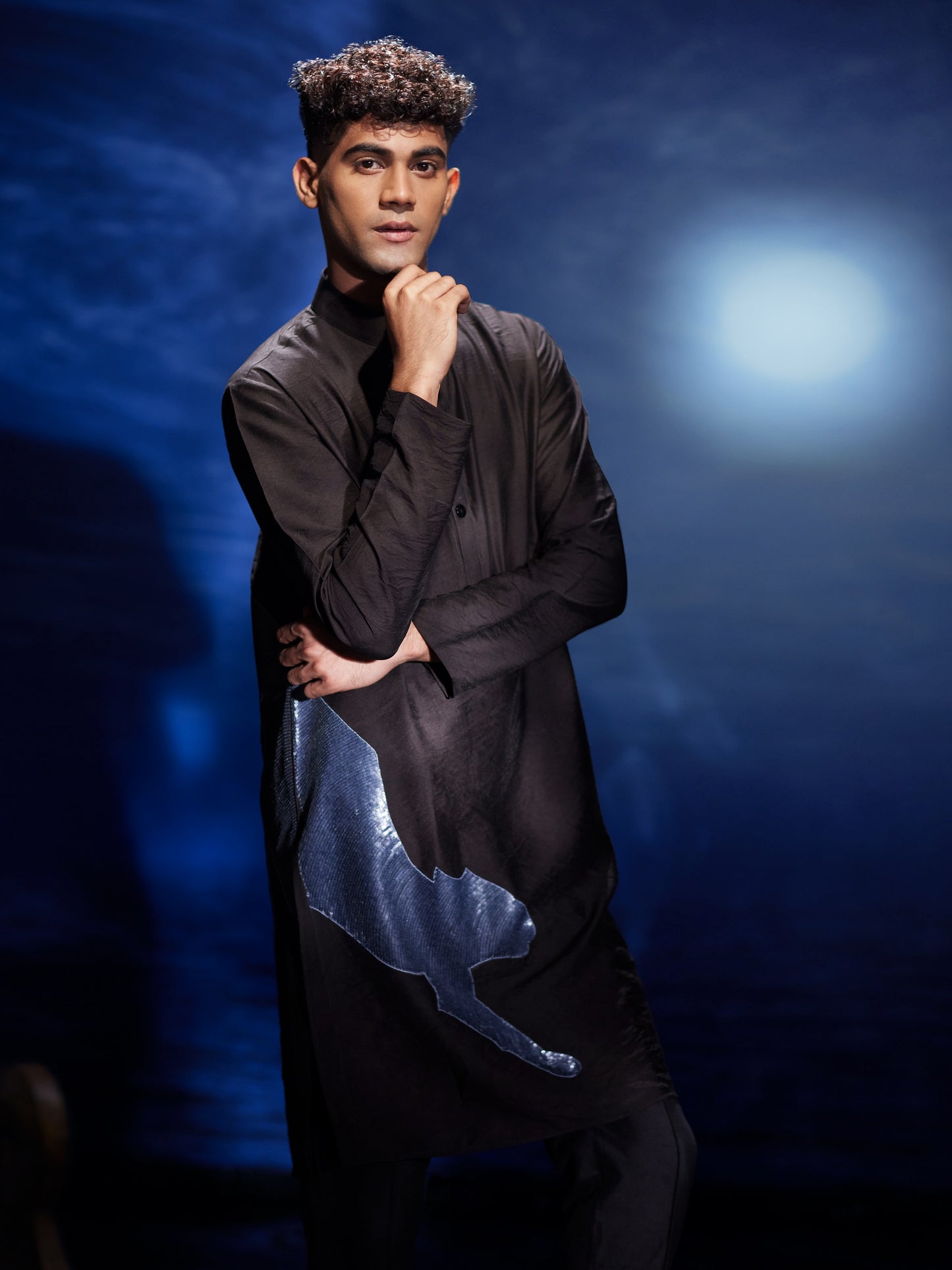Raat - Sequins Hand Embroidery Chanderi Kurta Set