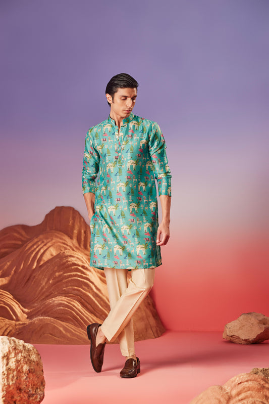 Noor Mahal - Silk Kurta
