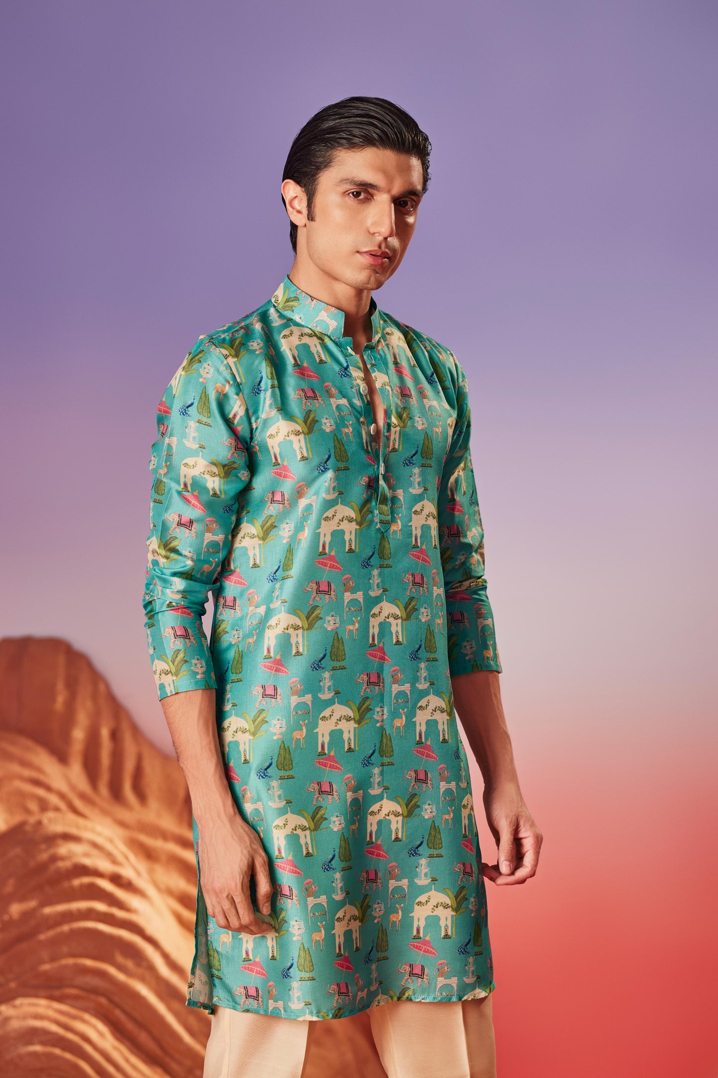 Noor Mahal - Silk Kurta