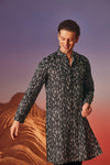 Dark Canvas  - Silk Kurta