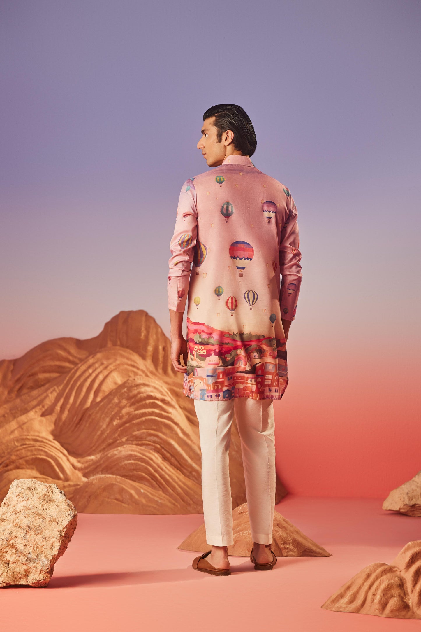 Skyline Serenity - Silk Kurta