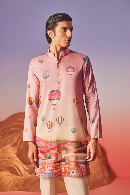 Skyline Serenity - Silk Kurta