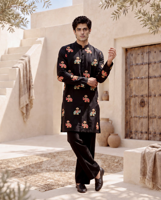 Banjara - Silk Embroidery Kurta Set
