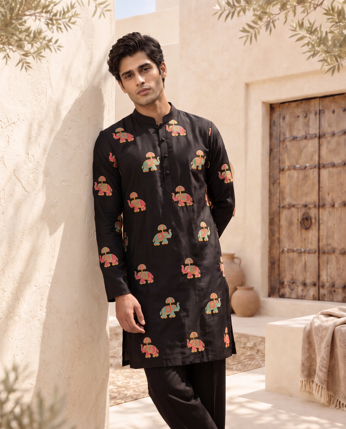 Bnajara - Silk Embroidery Kurta Set