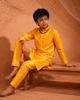 Yellow Tagai Kurta - Silk Kurta Set For Kids