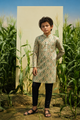 Mughal Bagh - Printed Silk Kurta Set For Kids