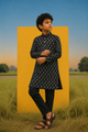 Embers -Printed Mulbery Silk Kurta Set For Kids