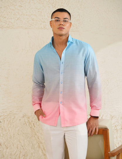 Pastel Drift   - Linen Shirt