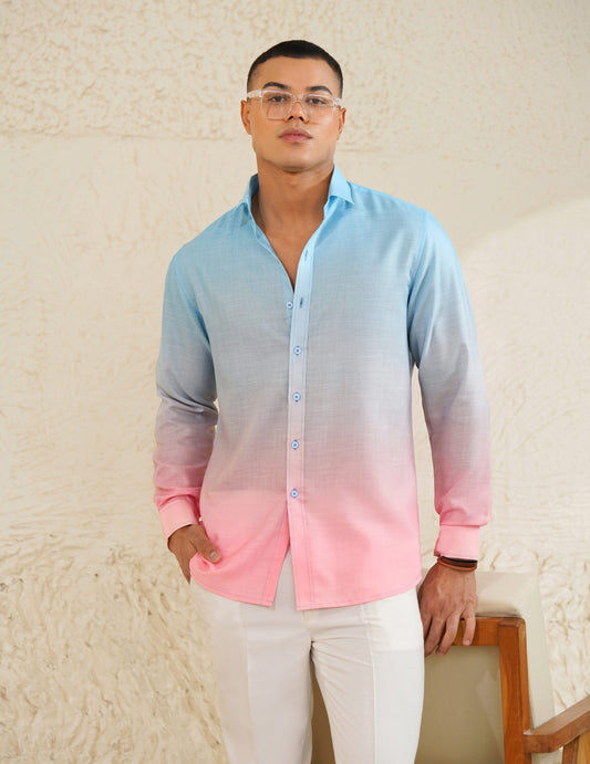 Pastel Drift   - Linen Shirt