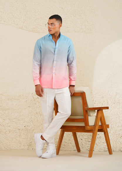 Pastel Drift   - Linen Shirt