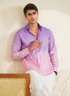 Lilac Dusk   - Linen Shirt