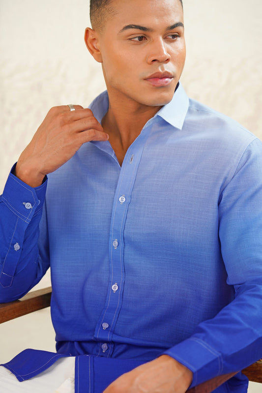Blue Mirage - Linen Shirt