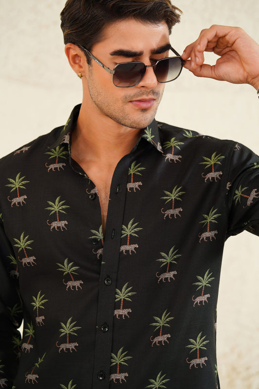 Palm and Claws - Linen Shirt