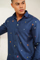 Sea Doodle  - Embroidery Linen Shirt