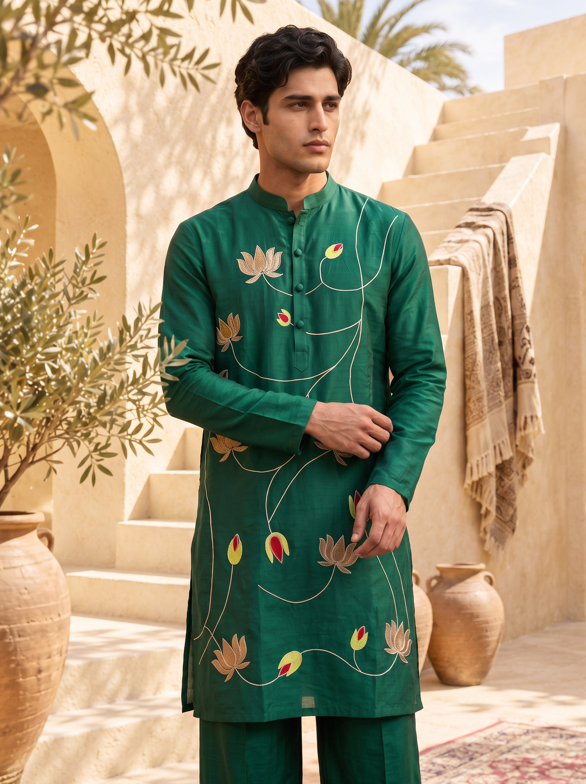 Panna - Silk Embroidery Kurta Set