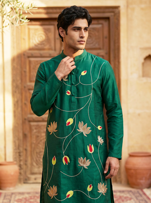 Panna - Silk Embroidery Kurta Set