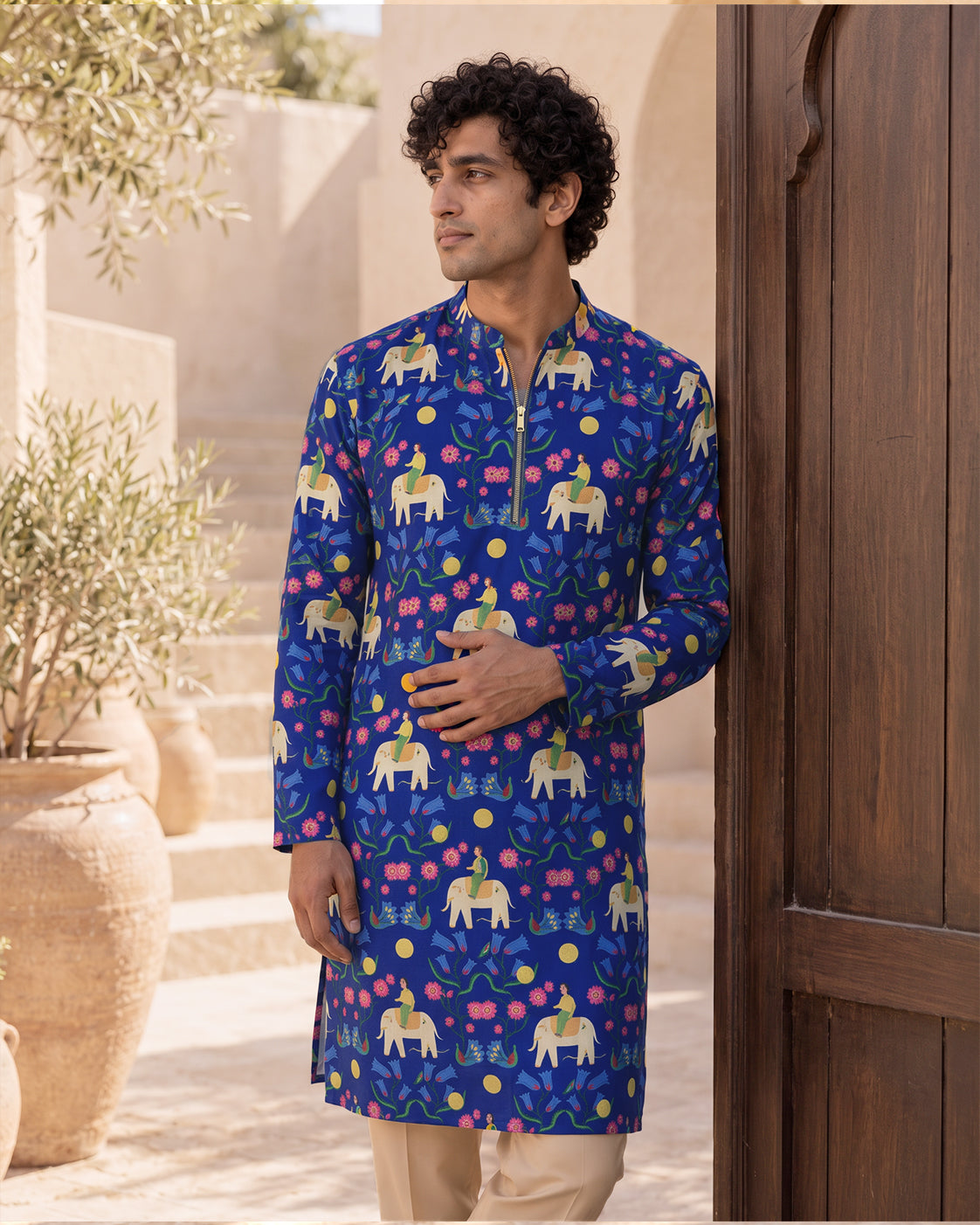 Midnight Safari - Silk Kurta