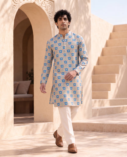 Swan Symphony - Silk Kurta