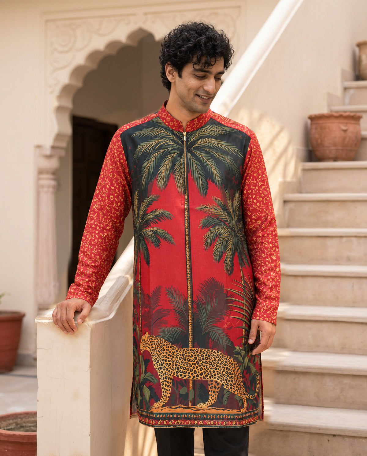 The Tropic Roar - Silk Kurta