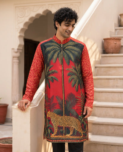 The Tropic Roar - Silk Kurta