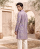 Violet Waves - Silk Kurta