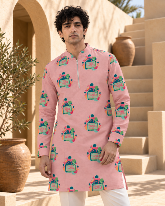 Tequila Theme - Silk Kurta