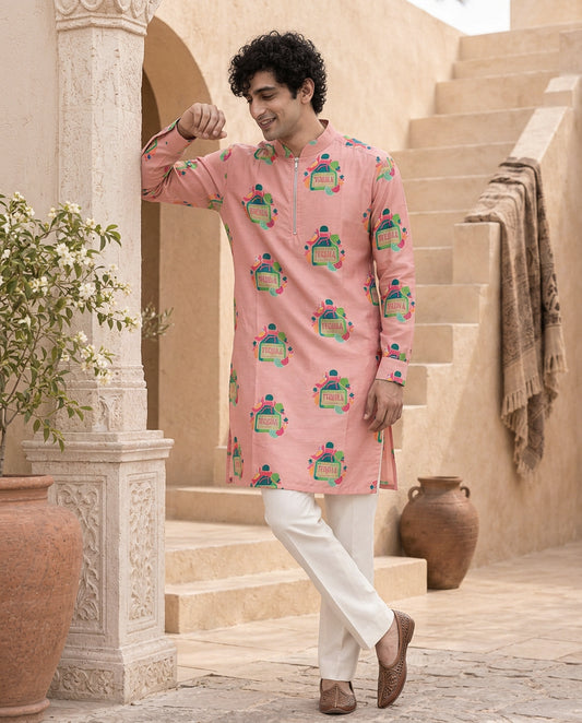 Tequila Theme - Silk Kurta