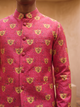 Pink Leopard -Nehru Jacket Set