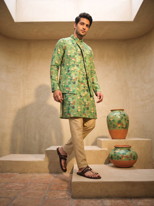 In the Jungle - Nehru Jacket Set