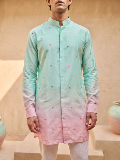 Rain Check - Linen Embroidery Kurta