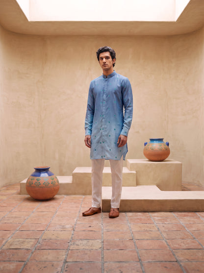 Owl Hour - Linen Embroidery Kurta