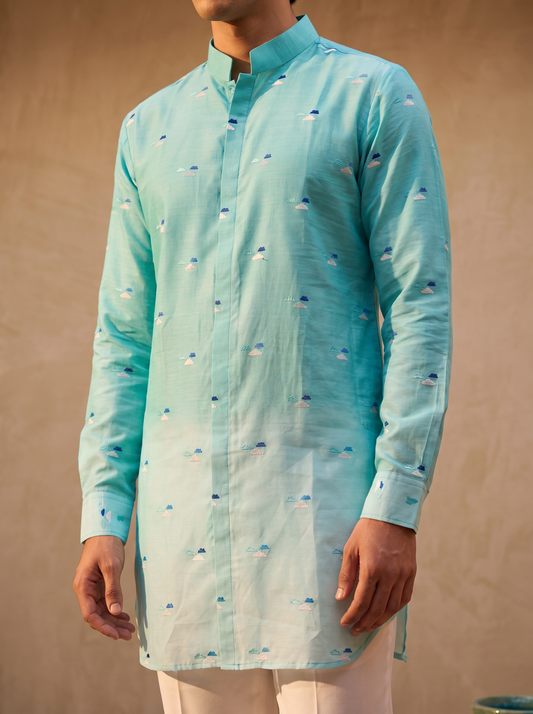 Snowcones - Linen Embroidery Kurta