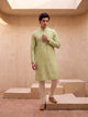 Garden Grid - Silk Embroidery Kurta Set