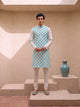 Aqua Prism - Silk Embroidery Kurta Set