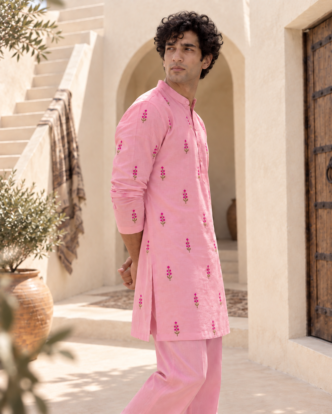 Gulrez - Silk Embroidery Kurta Set