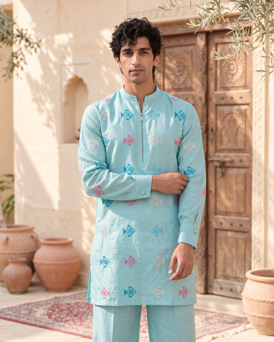 Neer - Silk Embroidery Kurta Set