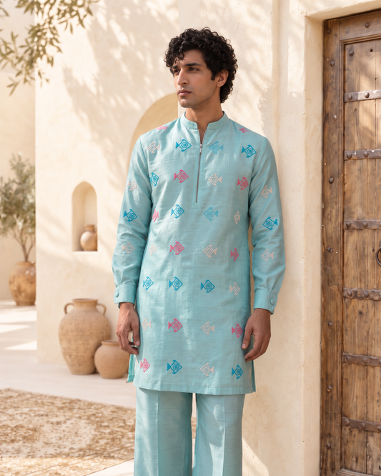 Neer - Silk Embroidery Kurta Set