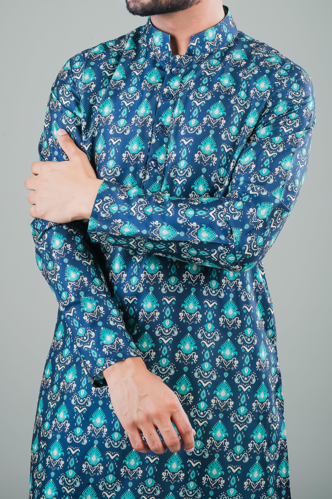 Ethereal Blue - Silk Kurta