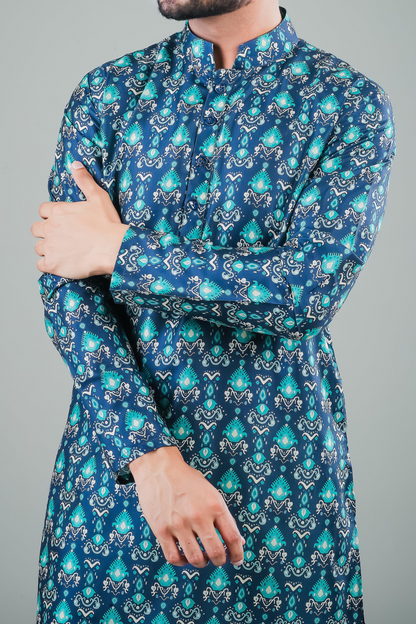 Ethereal Blue - Silk Kurta