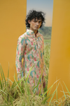 Pink Garden  - Silk Kurta