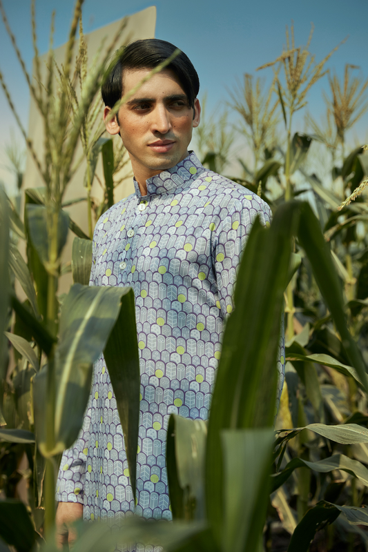 Purple Park  - Silk Kurta