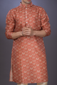 Rust Rainbow - Silk Kurta
