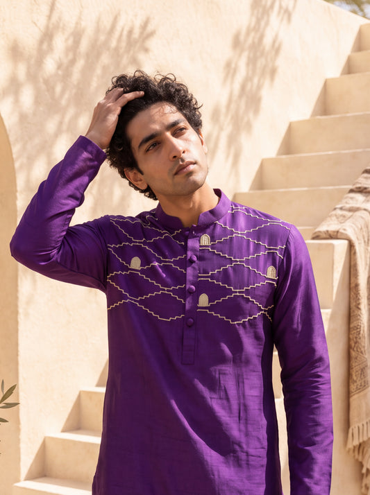 Saaz - Silk Embroidery Kurta Set