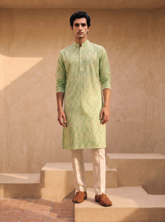 Green Spectrum - Silk Kurta