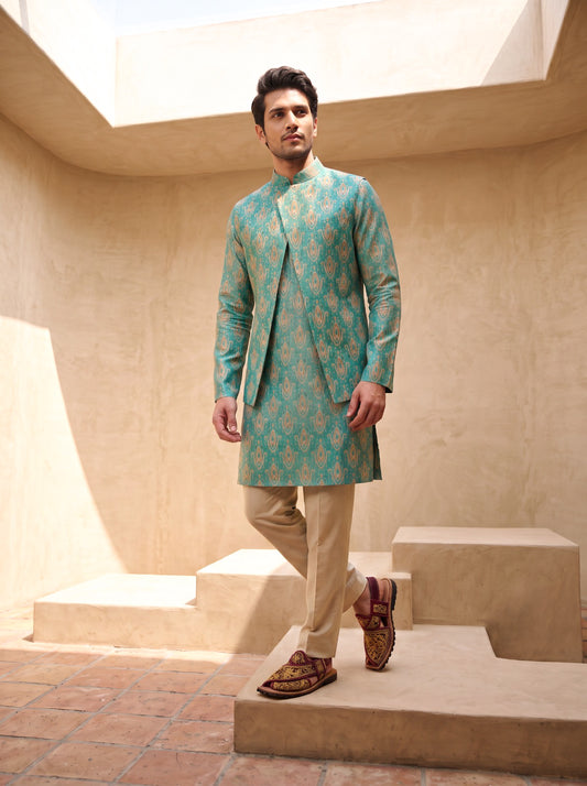Luxe Ikat -Nehru Jacket Set